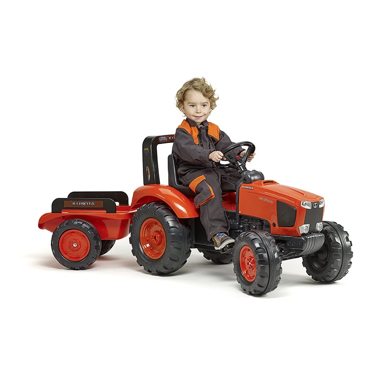 falk-kubota-m135gx-trettraktor-mit-anh-nger-pedal image 2