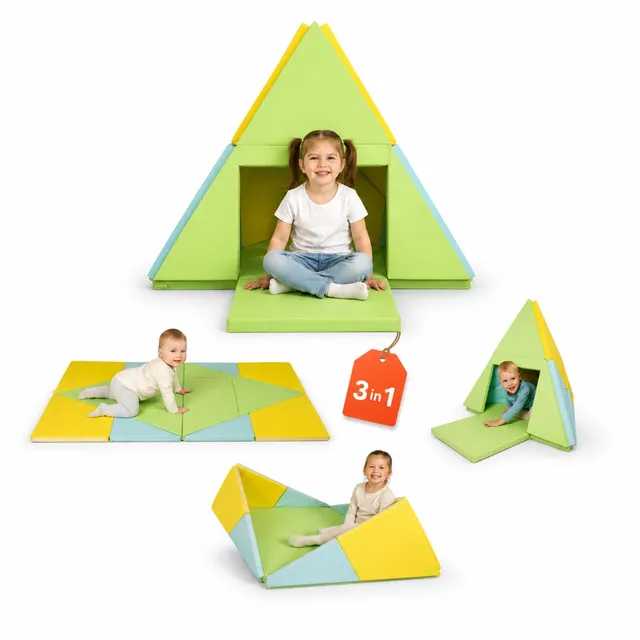 alldoro-3-in-1-spielmatte-182x105cm-tipi-boot image 1