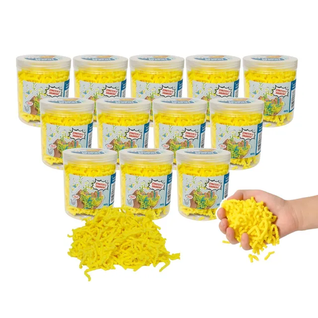 alldoro-squishy-worms-anti-stress-spielzeug-12er-set-gelb-120-g image 1