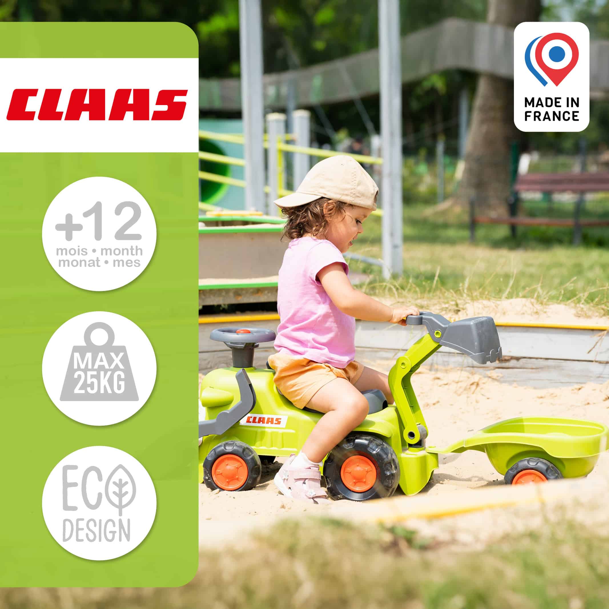 falk-claas-rutsch-traktor-mit-bagger-schaufel-und-anh-nger image 4