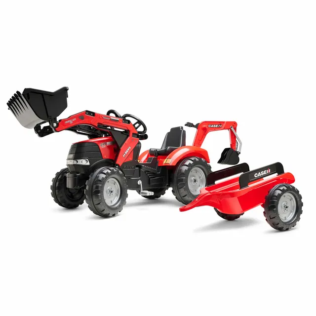 falk-tractopelles-case-ih-tret-traktor-mit-bagger-und-anh-nger image 1