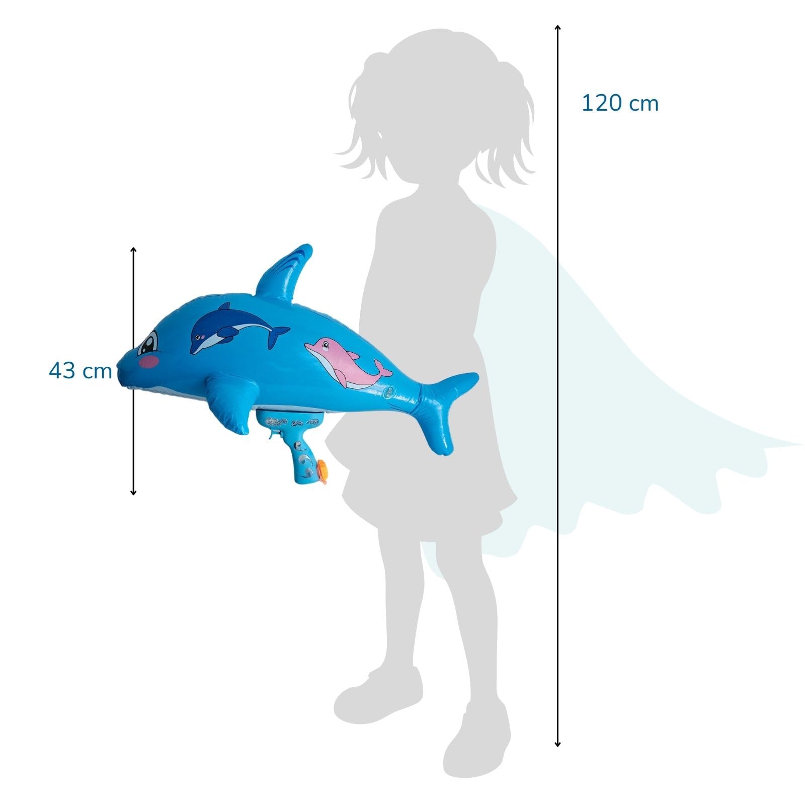 alldoro-outdoor-xxl-wasserpistole-delfin-72-cm-mit-pumpe image 6