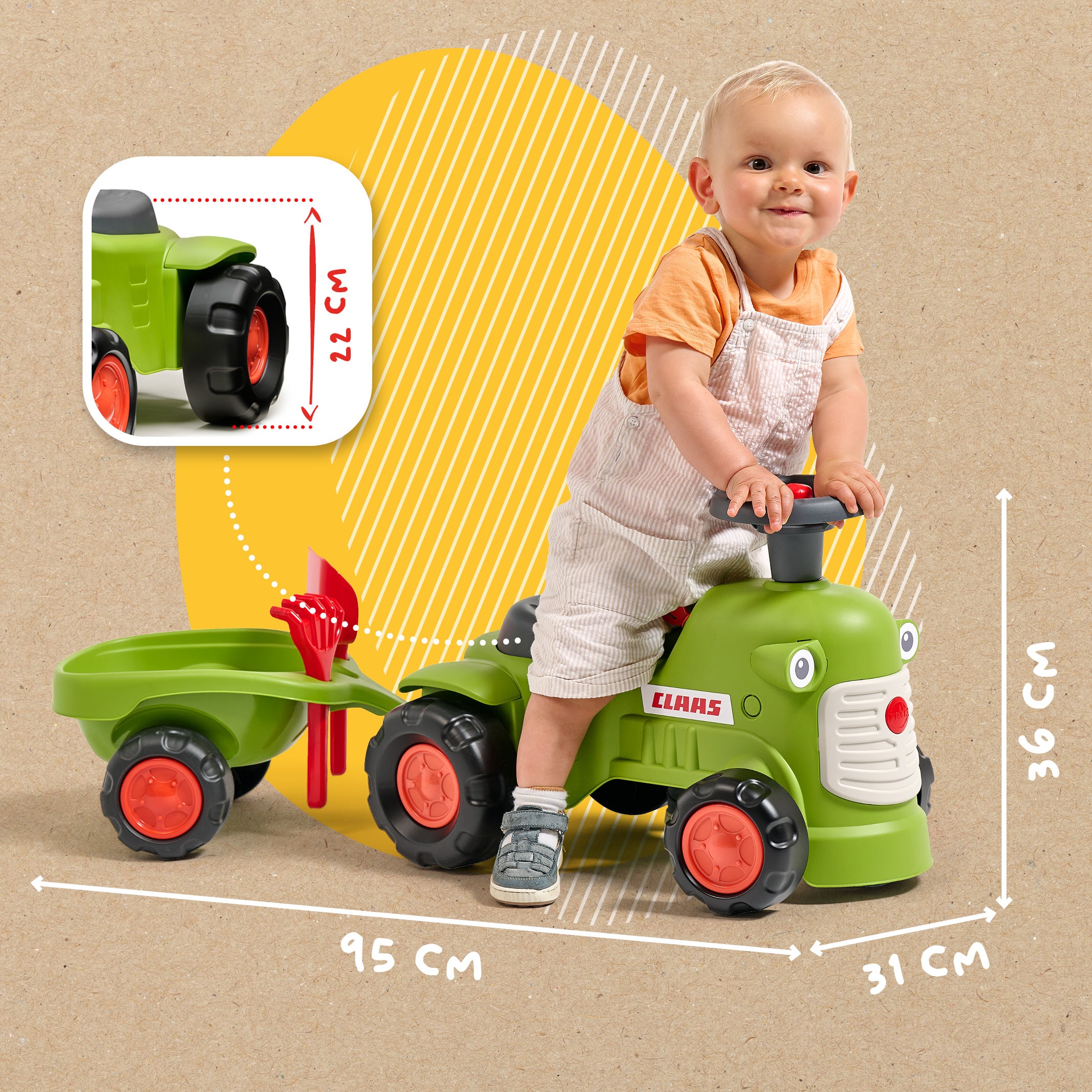 falk-claas-retro-rutschauto-mit-anh-nger-ab-1-jahr image 5