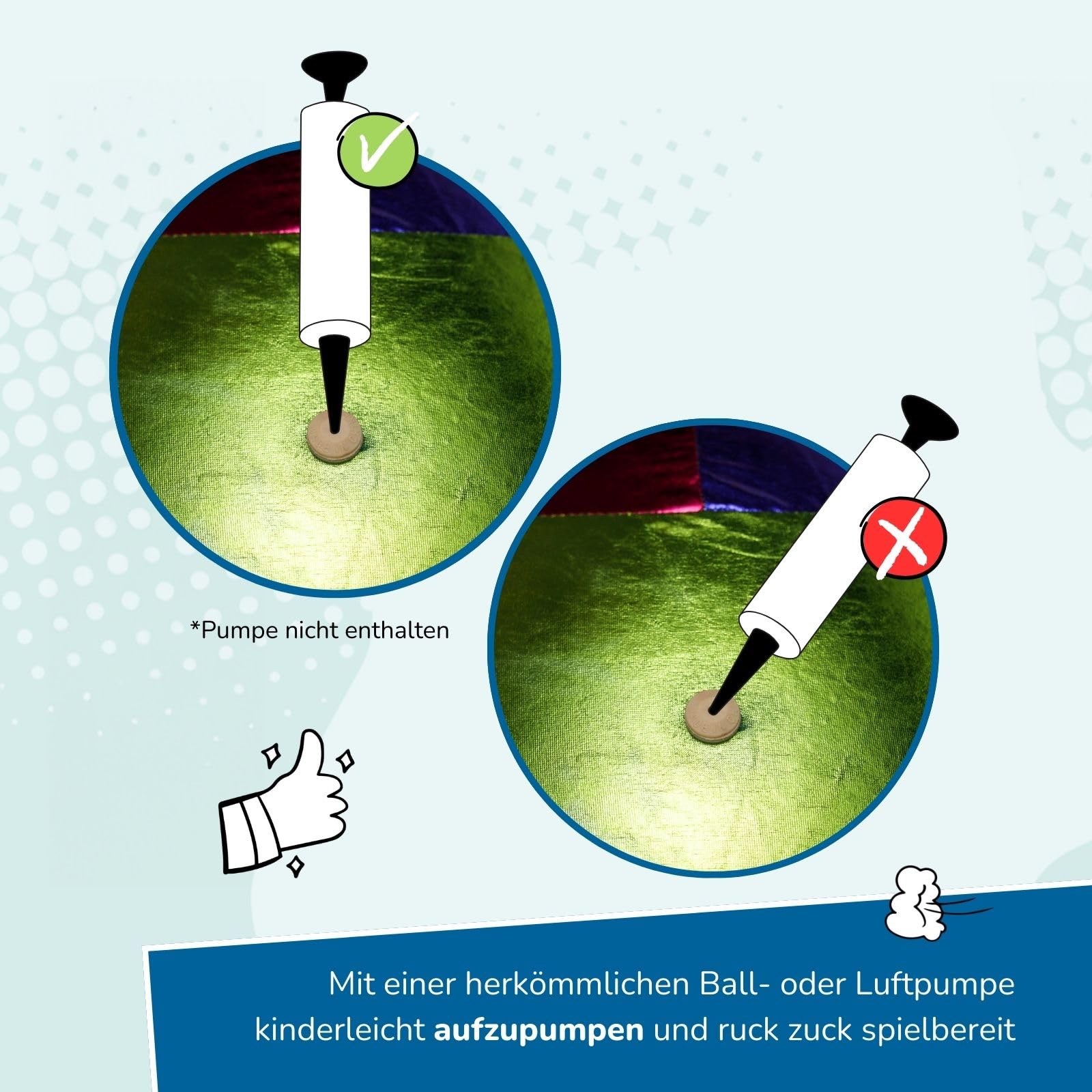 alldoro-60299-xxl-ball-metallic-60-cm-aufblasbar image 5