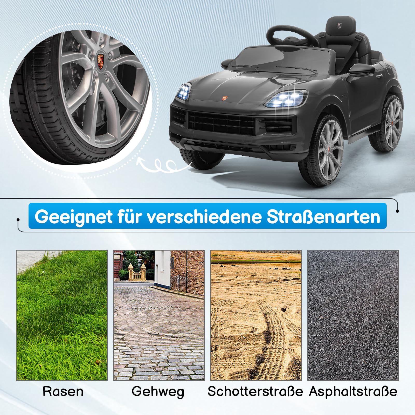 lalaho-kinder-elektroauto-12v-grau-fernbedienung-mp3 image 7