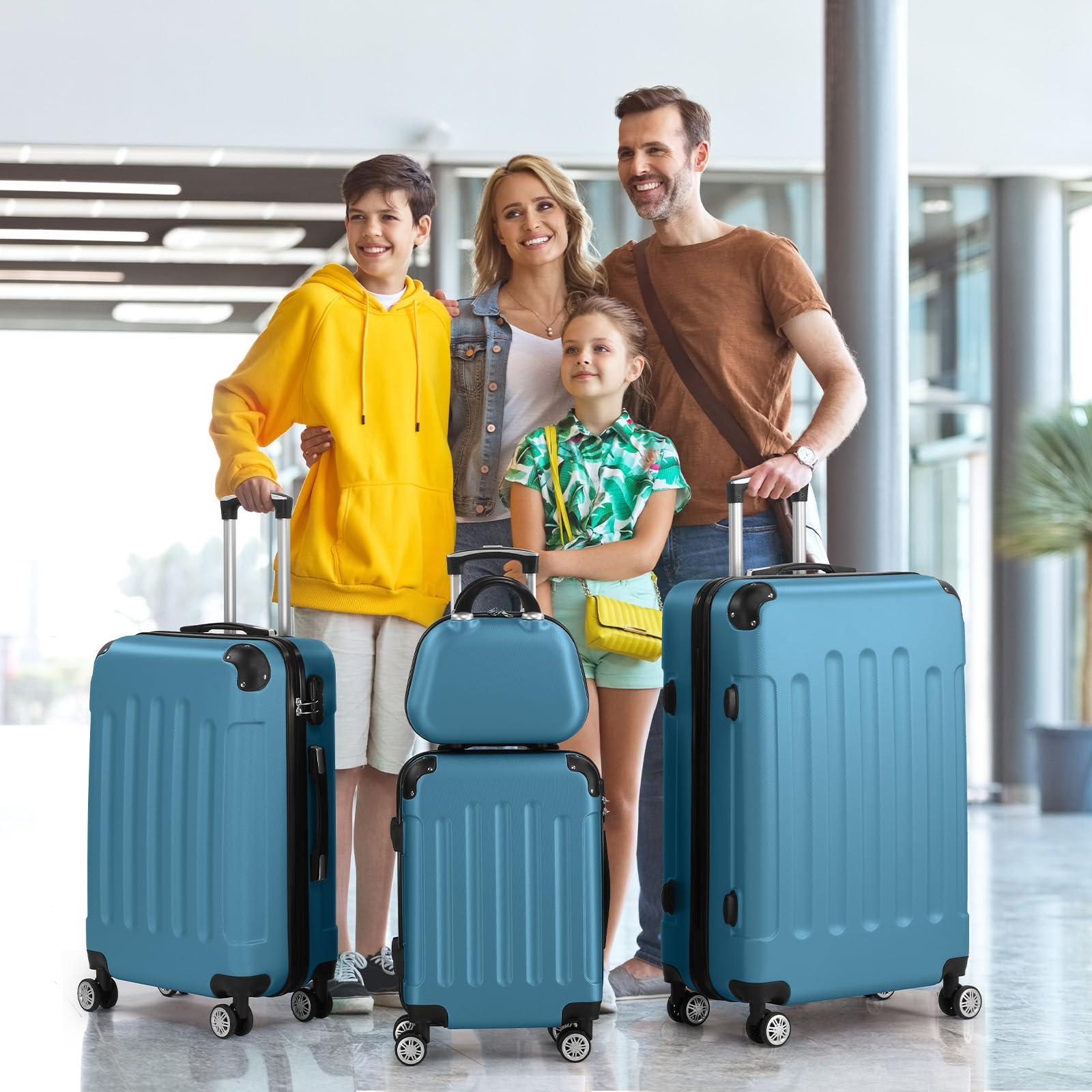 lalaho-kofferset-4-teilig-hartschale-koffer-navyblau-4tlg-mit-rollen image 8