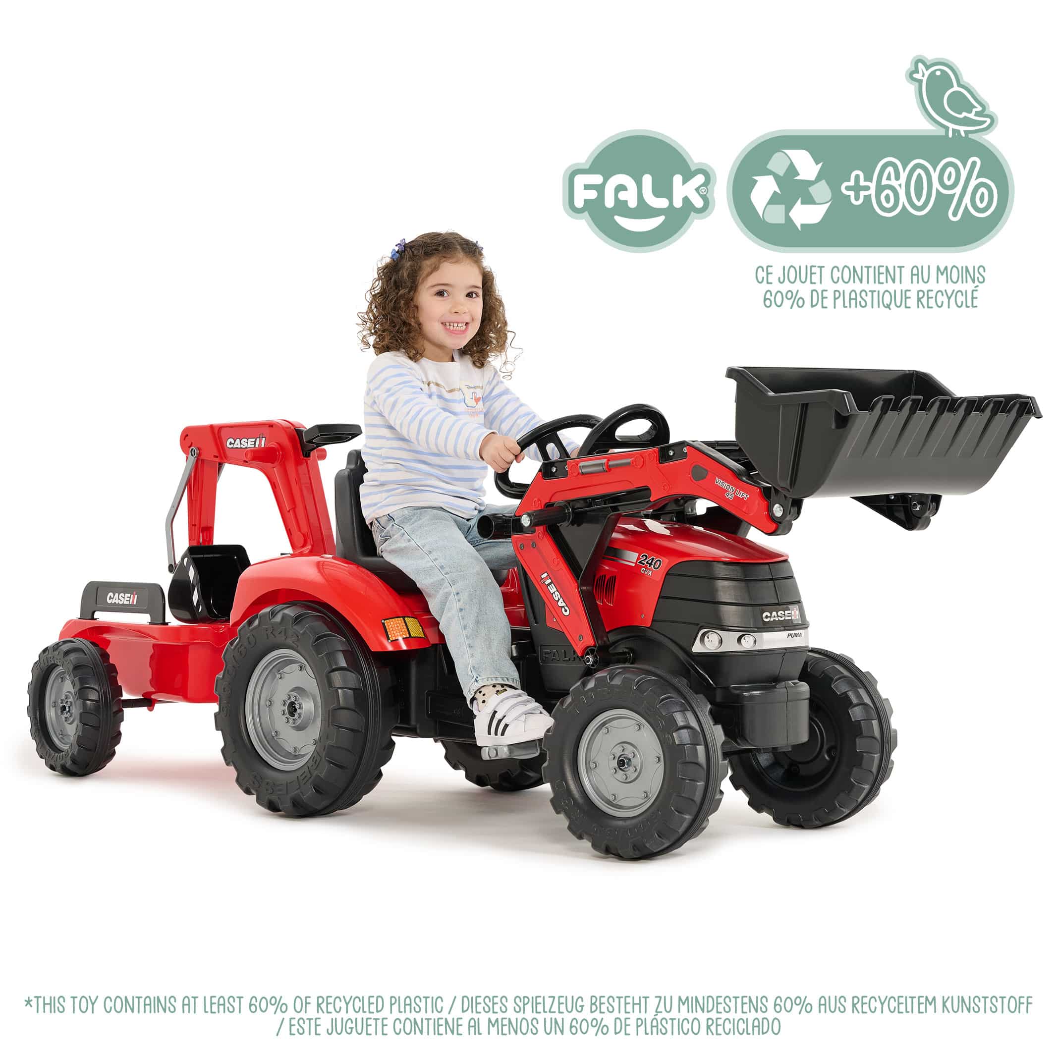 falk-tractopelles-case-ih-tret-traktor-mit-bagger-und-anh-nger image 2