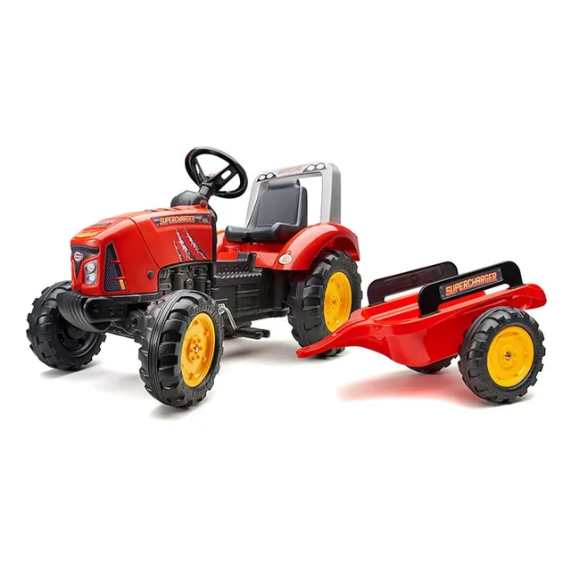 falk-supercharger-trettraktor-mit-anh-nger-3-7-jahre image 1