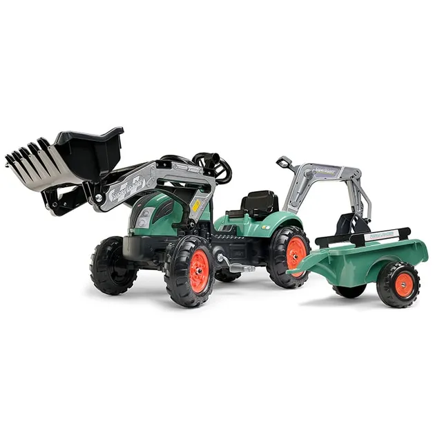 falk-farm-lander-tret-traktor-mit-bagger-2-5-jahre image 1