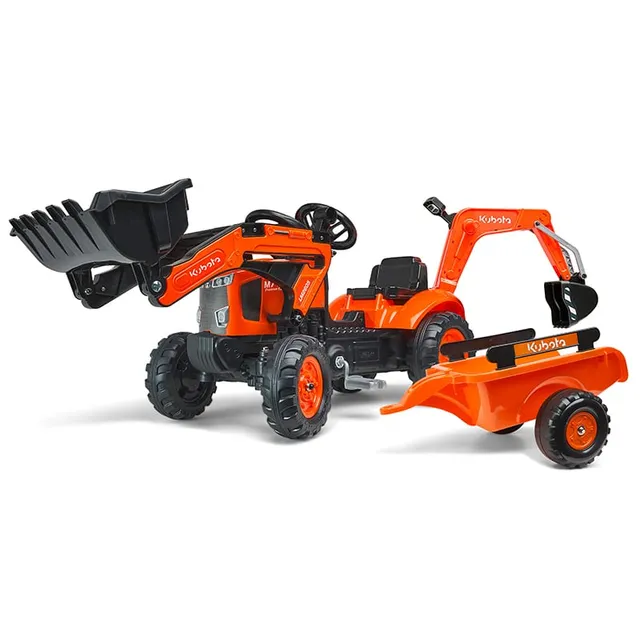 falk-kubota-kinderbagger-mit-schaufel-und-baggerarm image 1