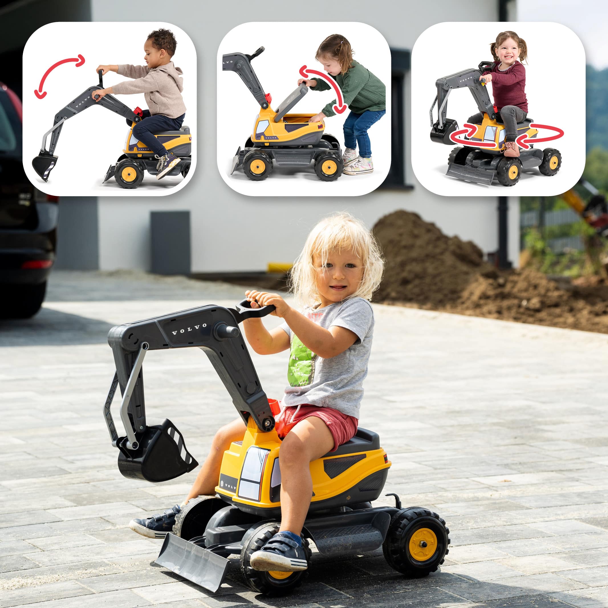 falk-volvo-xl-kinderbagger-sitzbagger-3-7-jahre image 3