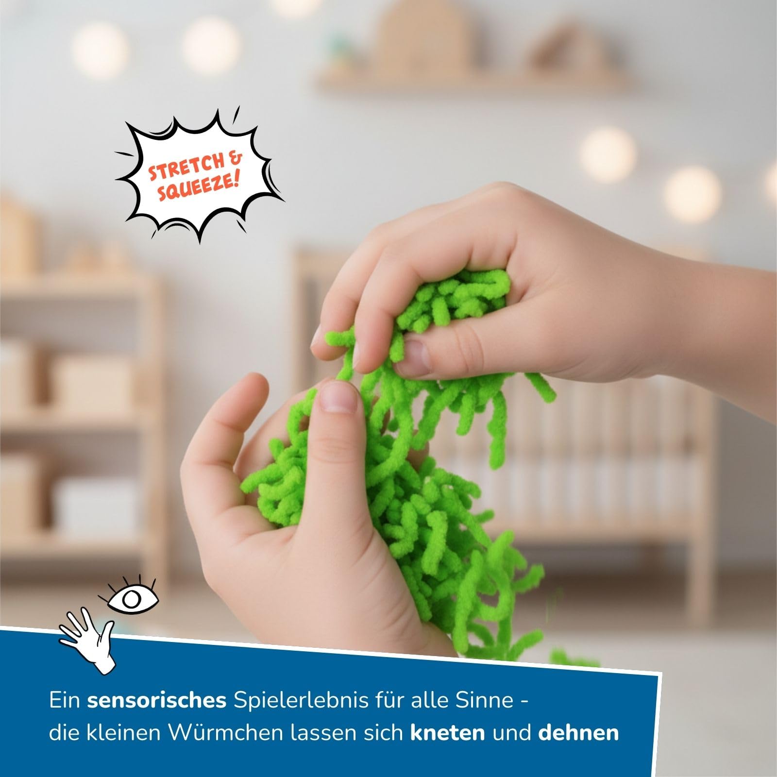 alldoro-squishy-worms-anti-stress-spielzeug-3er-set-gr-n-120-g image 3