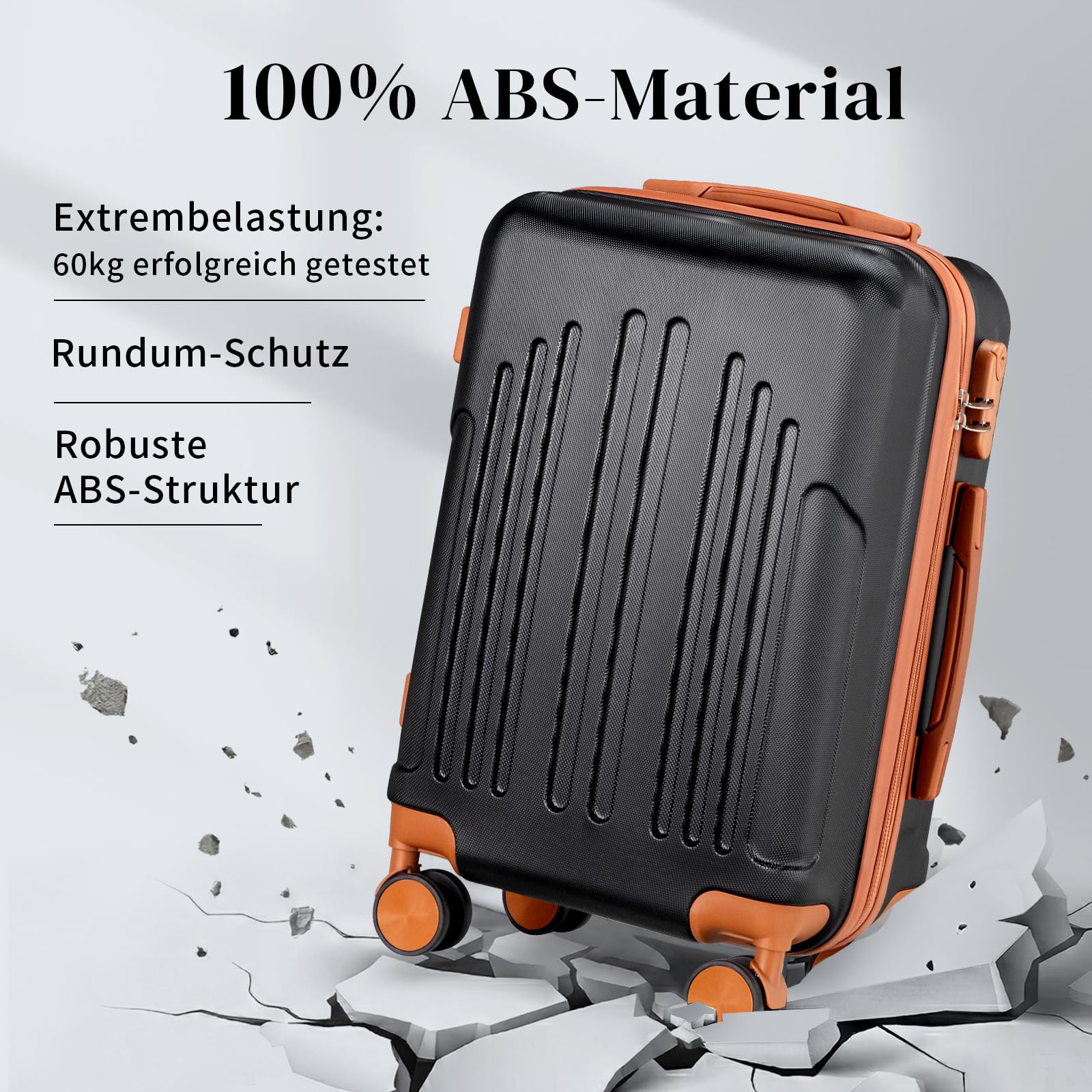 lalaho-kofferset-4teilig-hartschalenkoffer-schwarz-braun-abs image 3