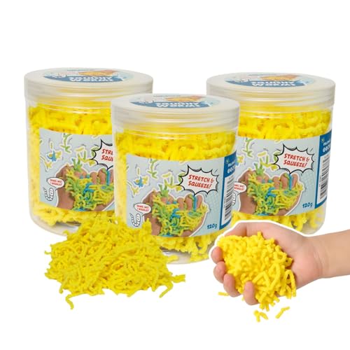 alldoro-squishy-worms-anti-stress-spielzeug-3er-set-gelb-120-g image 8