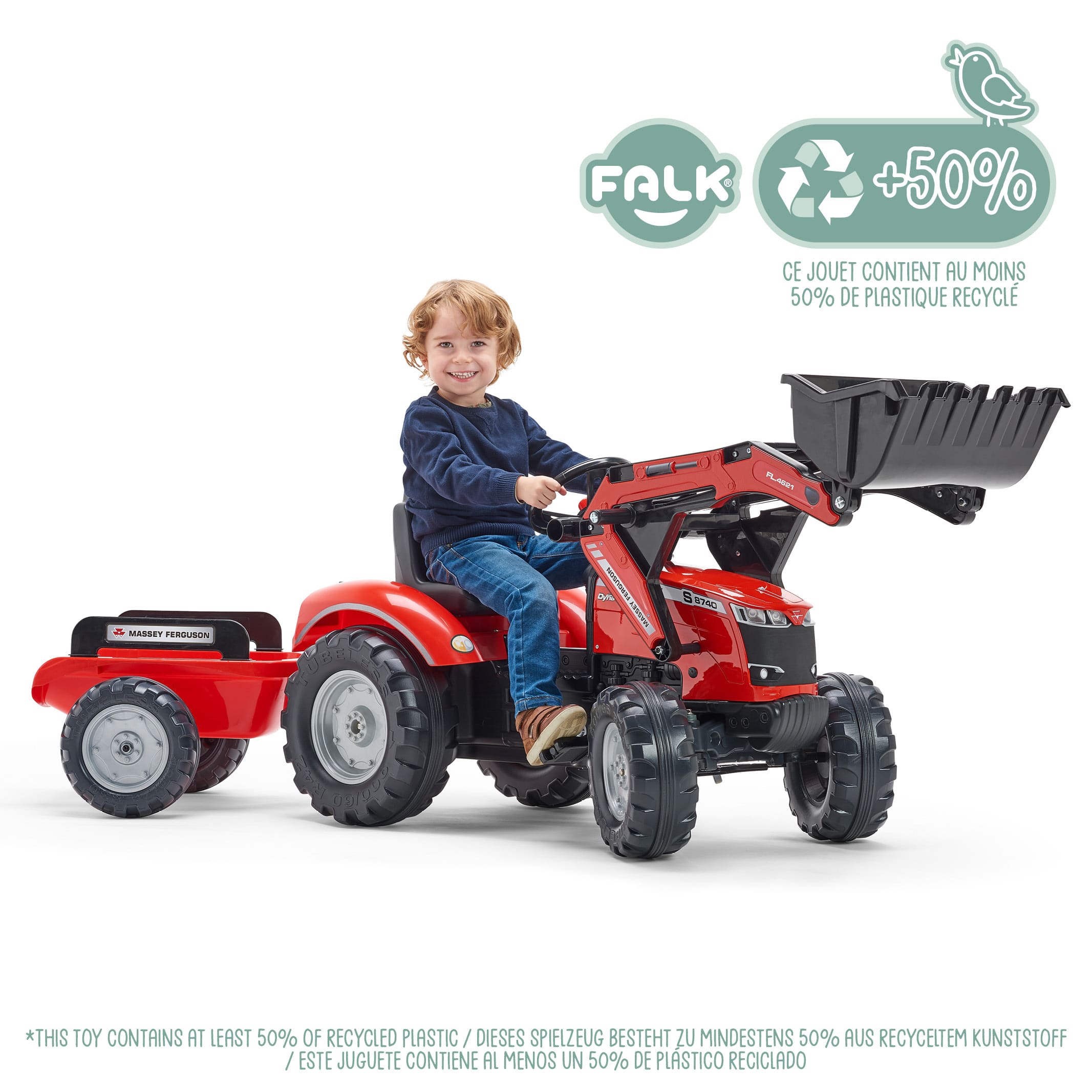 falk-massey-ferguson-s8740-tretbagger-mit-anh-nger image 2