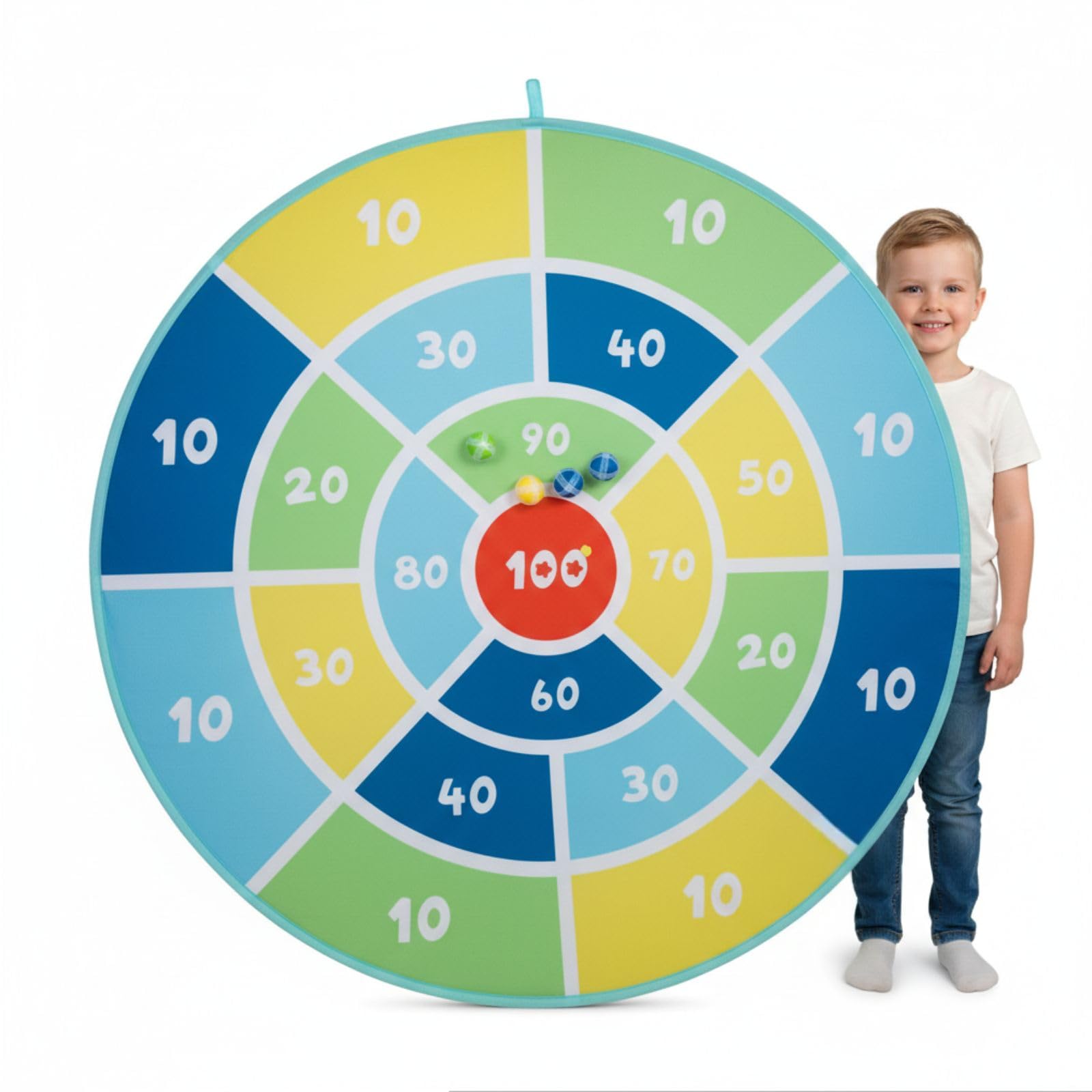 alldoro-xxl-klett-dartscheibe-142-cm-mit-12-b-llen image 1