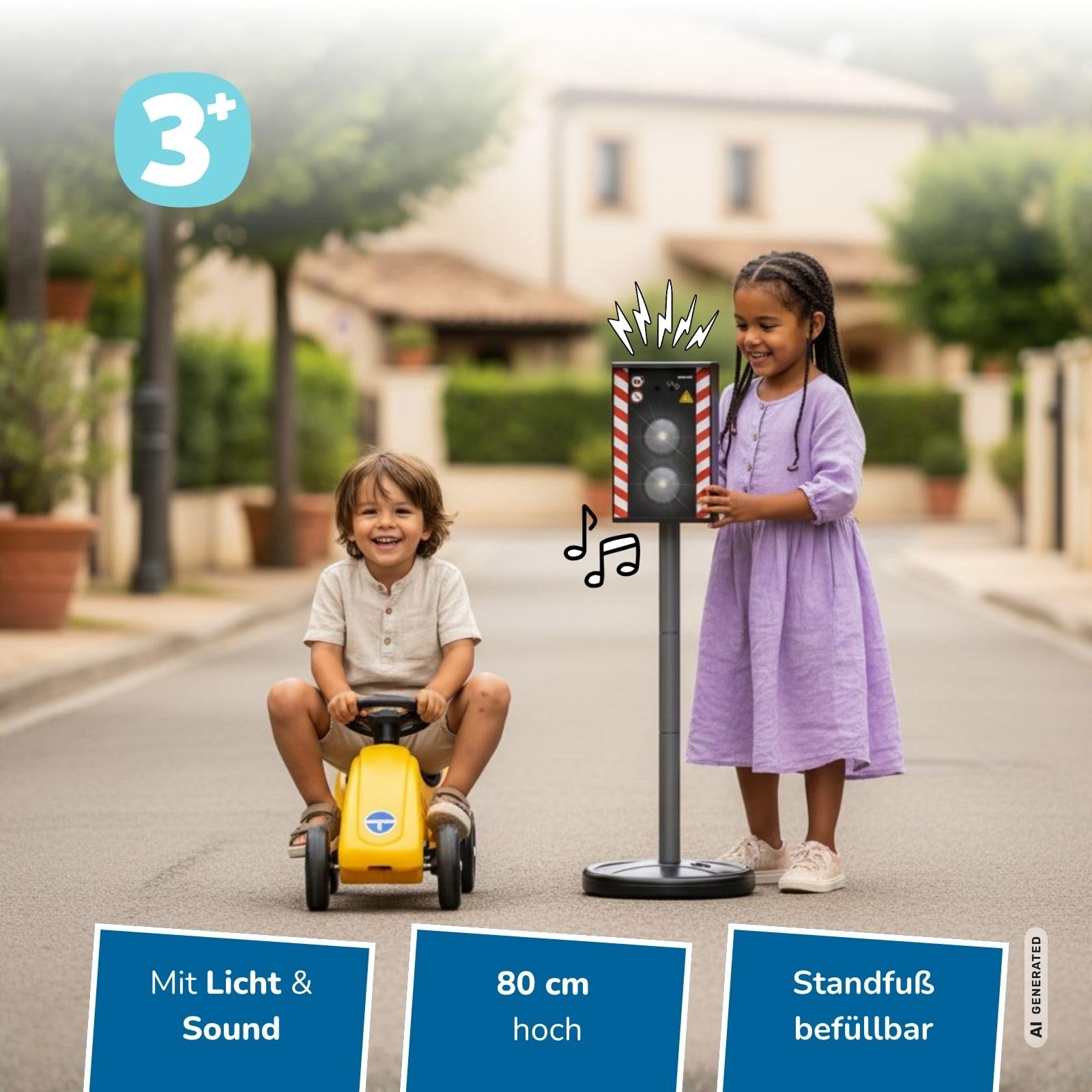 alldoro-lernen-besch-ftigung-verkehrs-blitzer-80-cm-licht-sound image 2